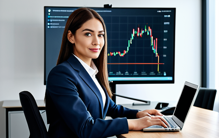 Modern Businesswoman in Office**

A professional businesswoman in a modest business suit, sitting at a desk in a modern office, fully clothed, appropriate attire, safe for work, perfect anatomy, natural proportions, professional photography, high quality, FinTech elements subtly in background (e.g., blockchain graphic on a screen).

**